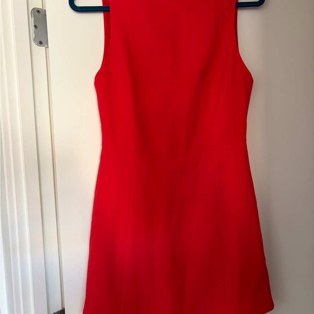Alice + Olivia Bold Red Sleeveless Mini Dress